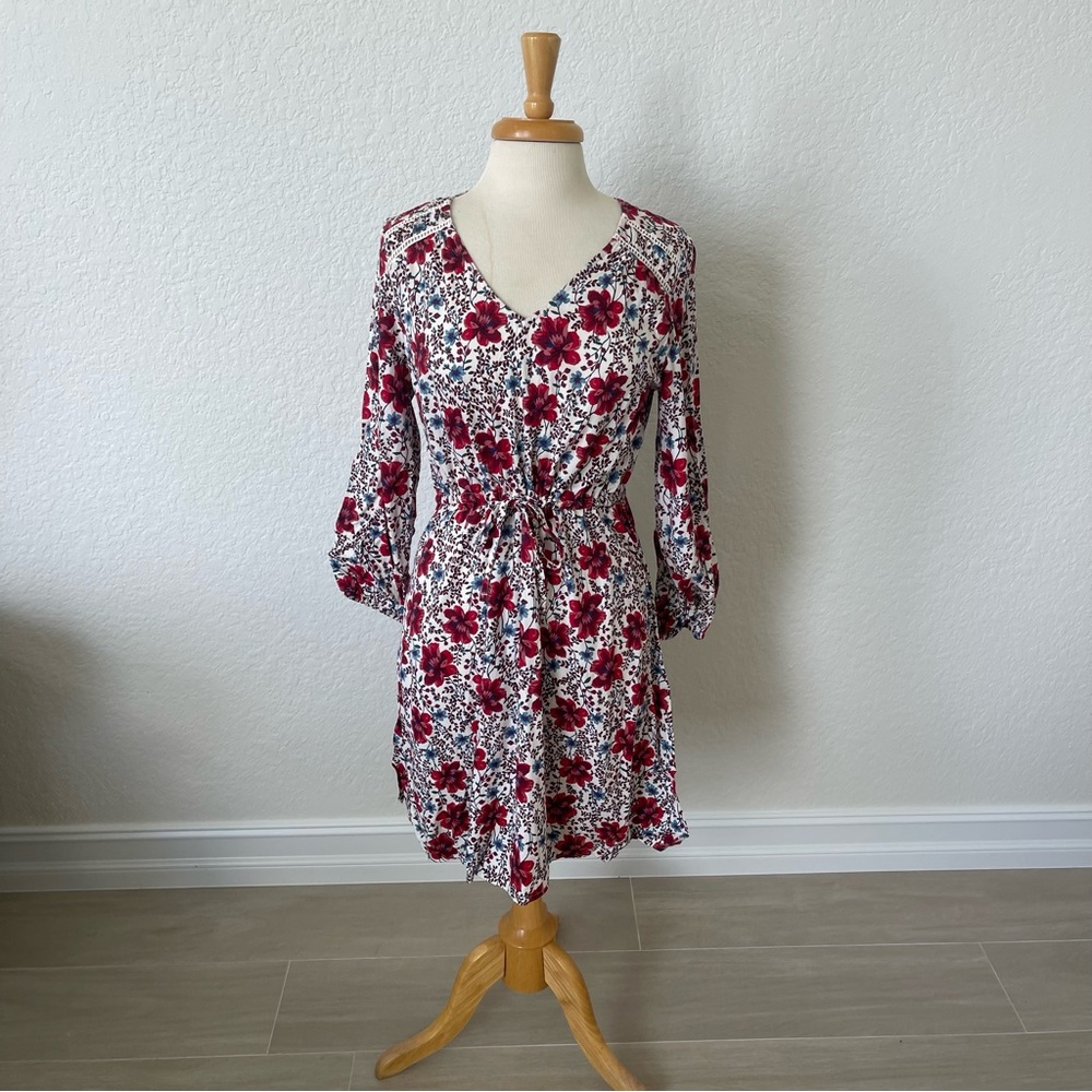 Old Navy Red Floral Mini Dress